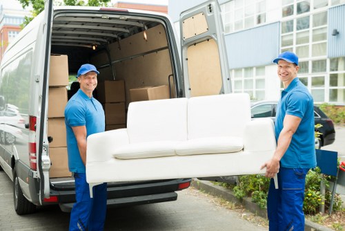 Van loading safety and protected moving equipment in Finsbury