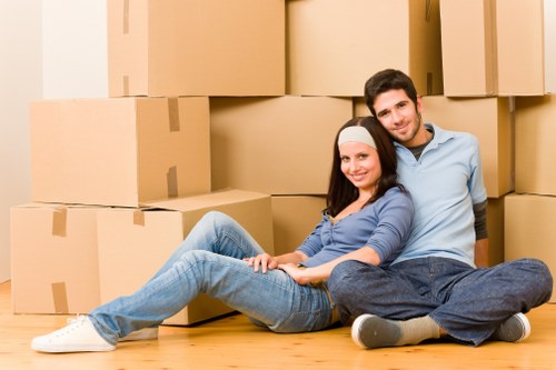 House removalists preparing for a local move in Finsbury