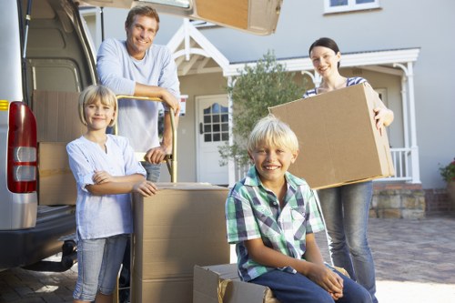 Packing and moving preparation for a Finsbury removal van