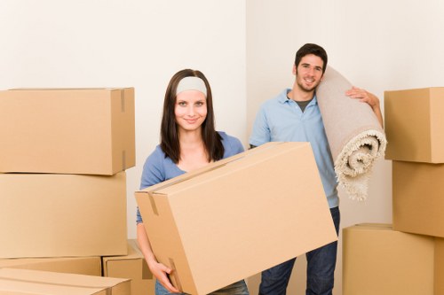 Office relocation equipment prepared for a local Finsbury business move