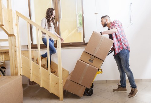 Local movers navigating flat access in Finsbury
