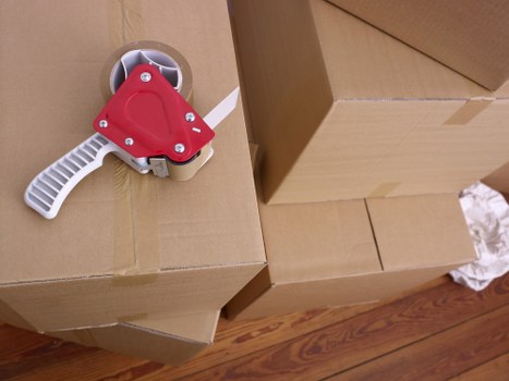 Office furniture and boxes being loaded for a local relocation