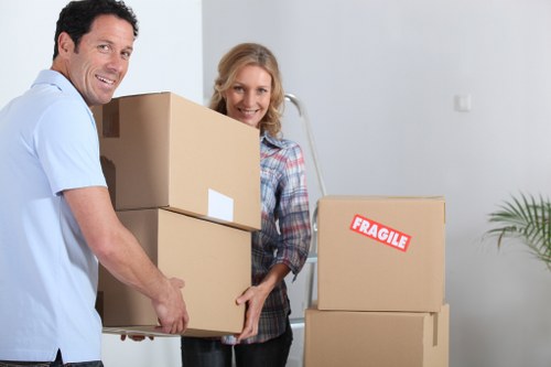 Removal movers loading household items for a Finsbury relocation