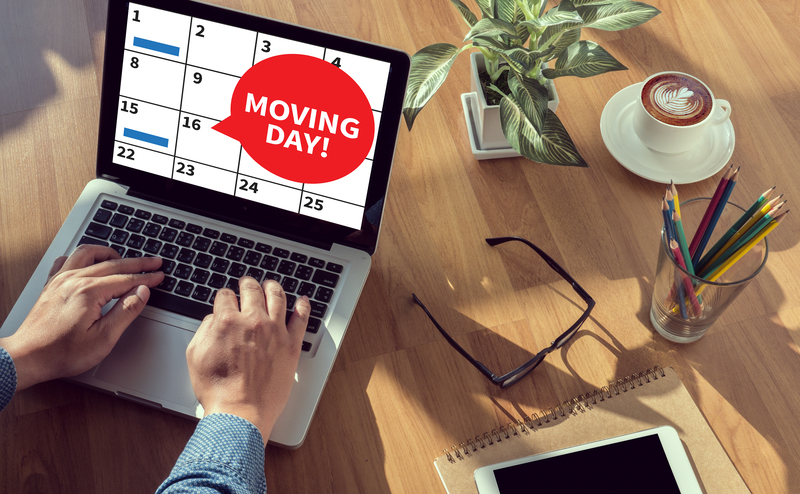 Business relocation team handling desks and office assets in Finsbury